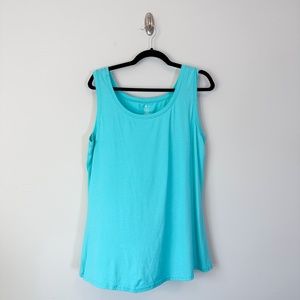 Ashley Stewart Light Teal Scoop Neck Tank Top